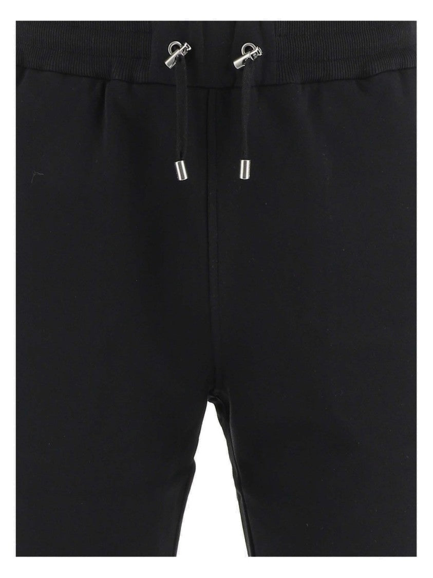Balmain Minimalist Black Bermuda Shorts With Adjustable Waistband