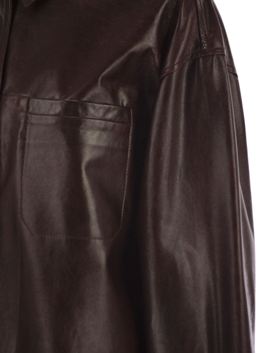 Sportmax Borel - Oversized Nappa Leather Shirt