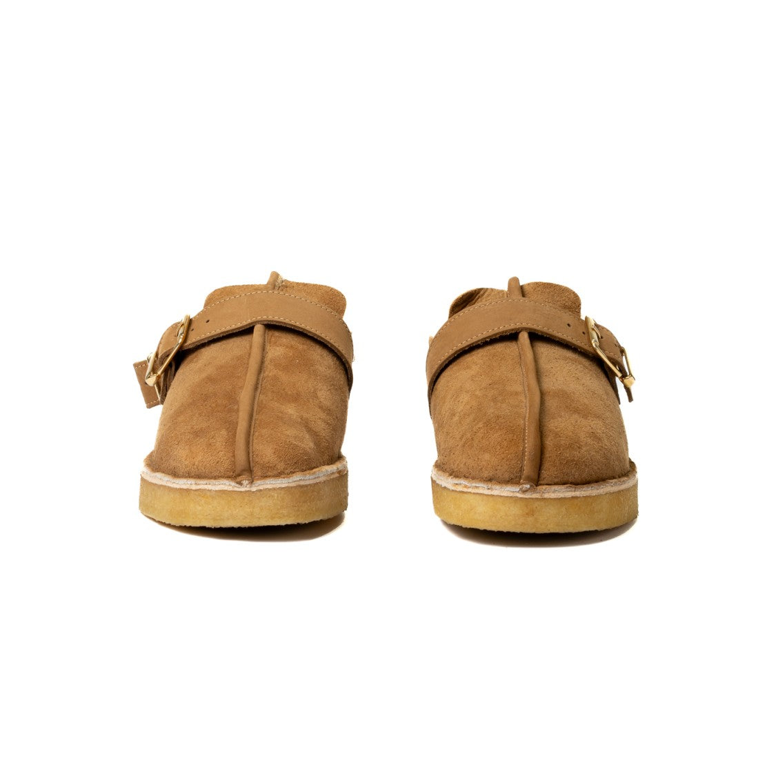 Clarks Caramel Brown Suede Trek Mule Sling With Faux-Shearling Lining