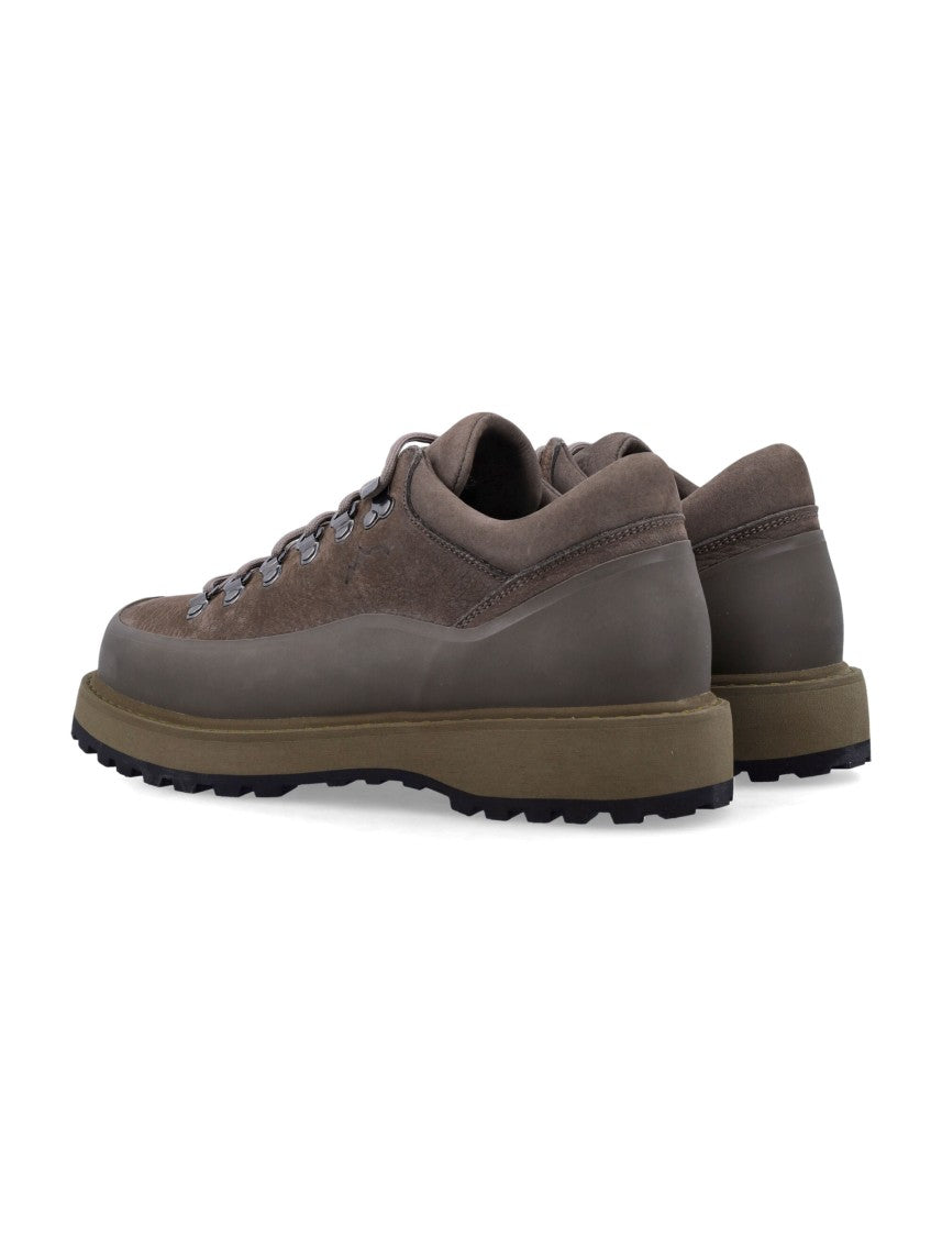 Diemme Cornaro Brown Low-Top Sneakers With Textured Finish