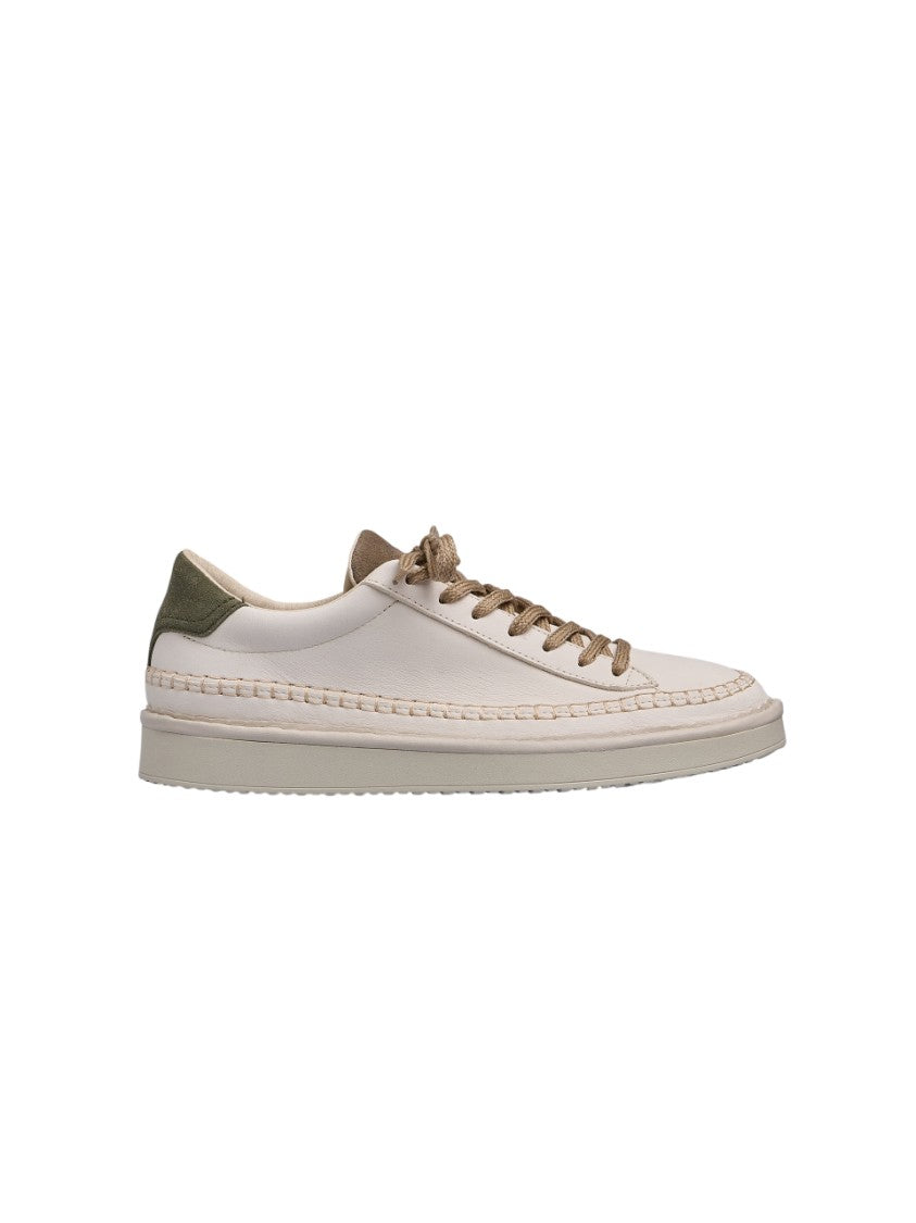 Panchic Men's White Lace-Up Sneakers With Minimalist Aesthetic