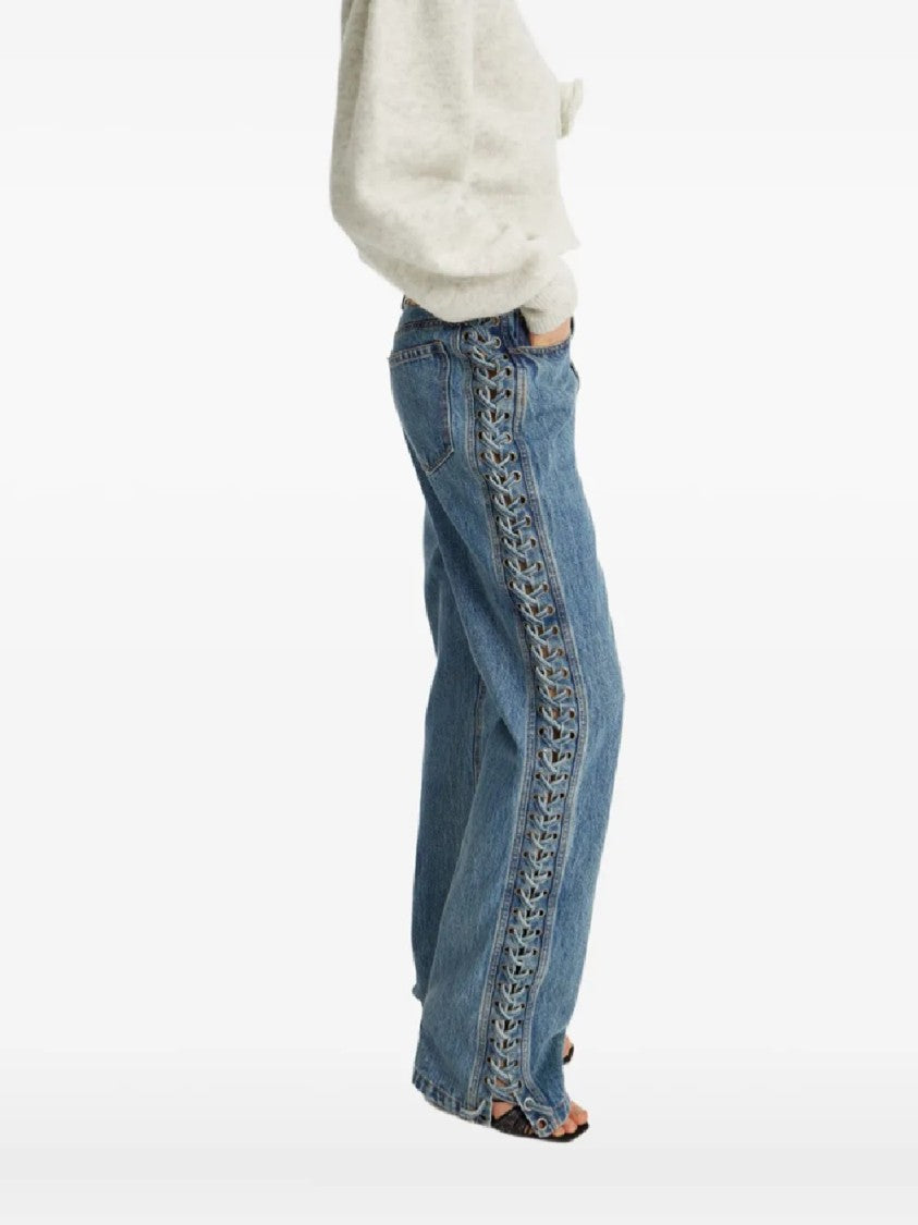 Rotate Laced Straight Leg Jeans