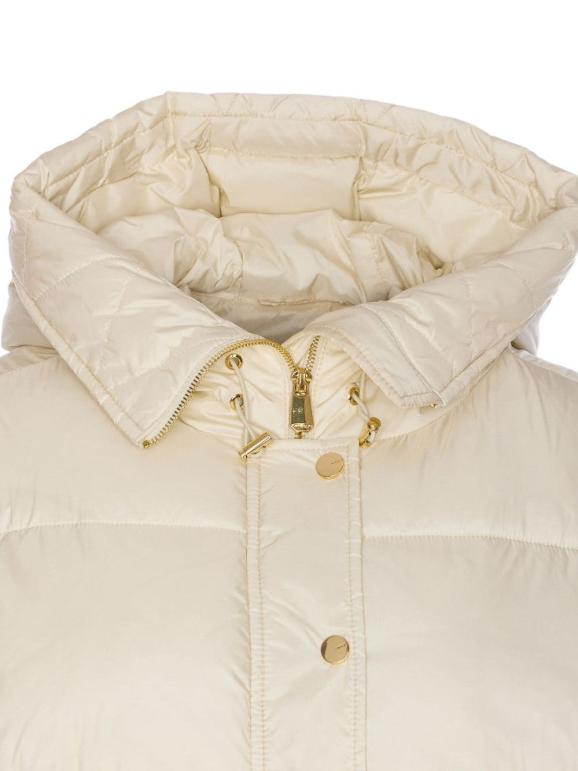 Pinko Cropped Puffer Jacket With High Collar