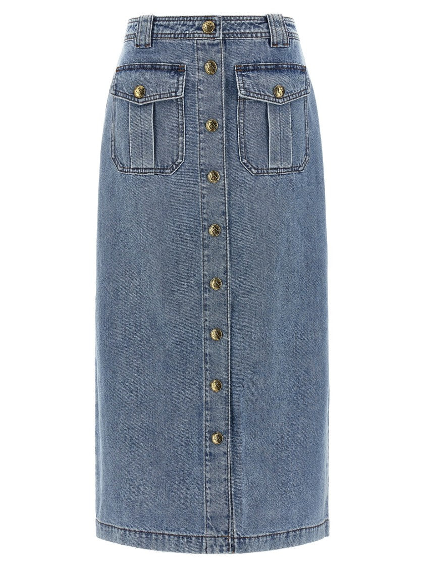 Zimmermann 'Denim Pencil' Skirt