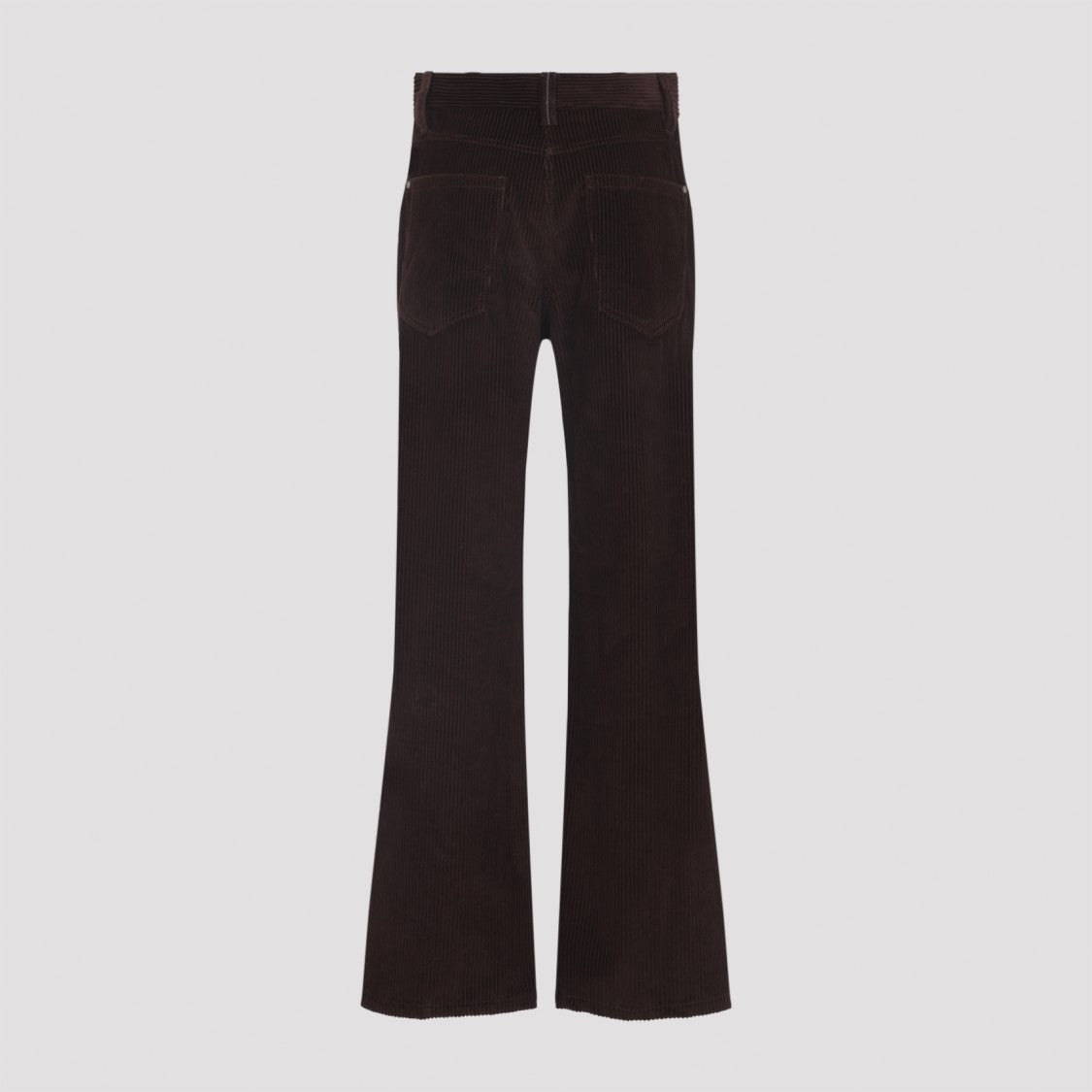Brunello Cucinelli Flared Brown Trousers With High Waist