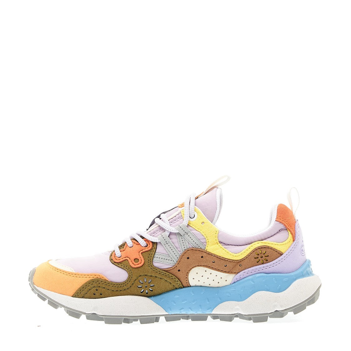 Flower Mountain Multicolor Suede Sneakers Fabric