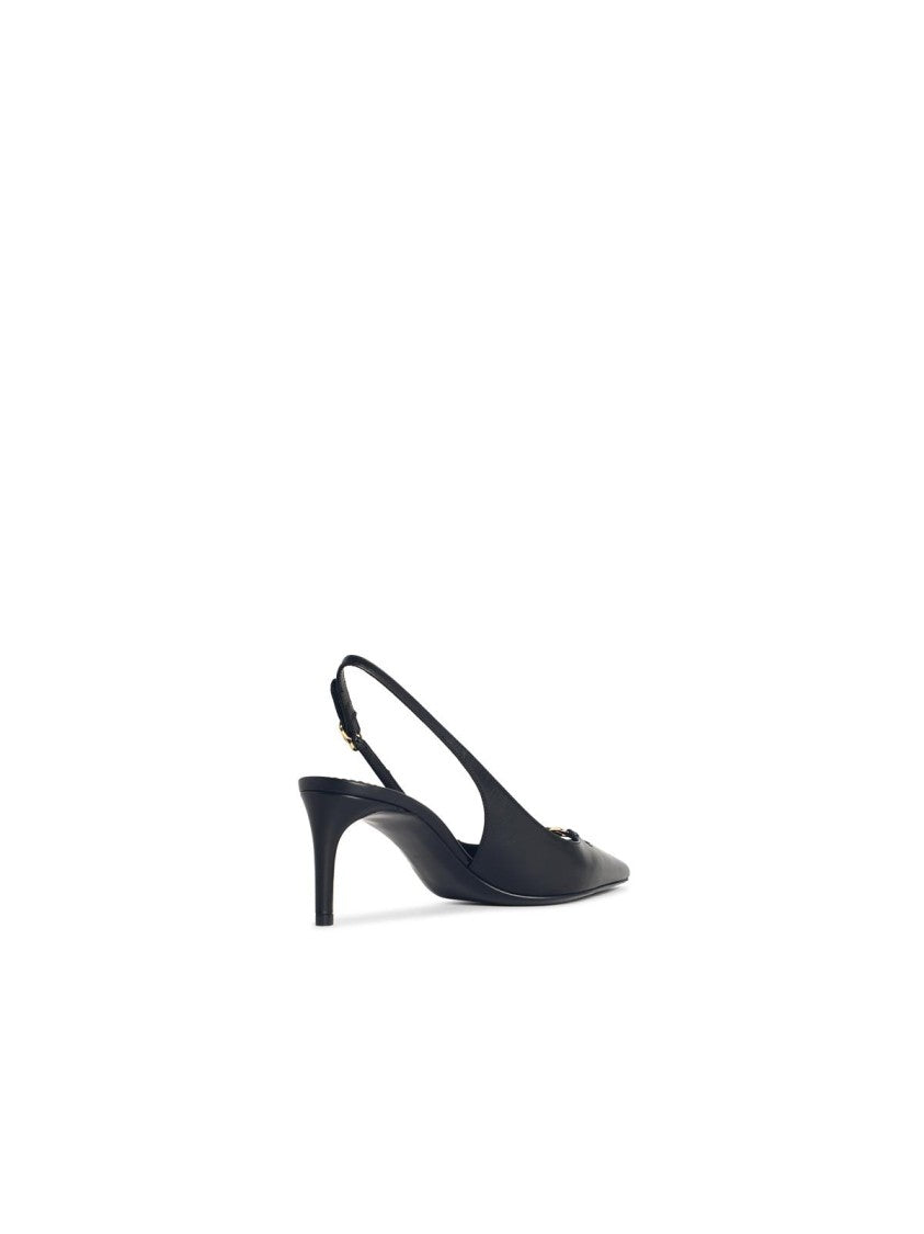 Dolce & Gabbana Black Leather Slingbacks