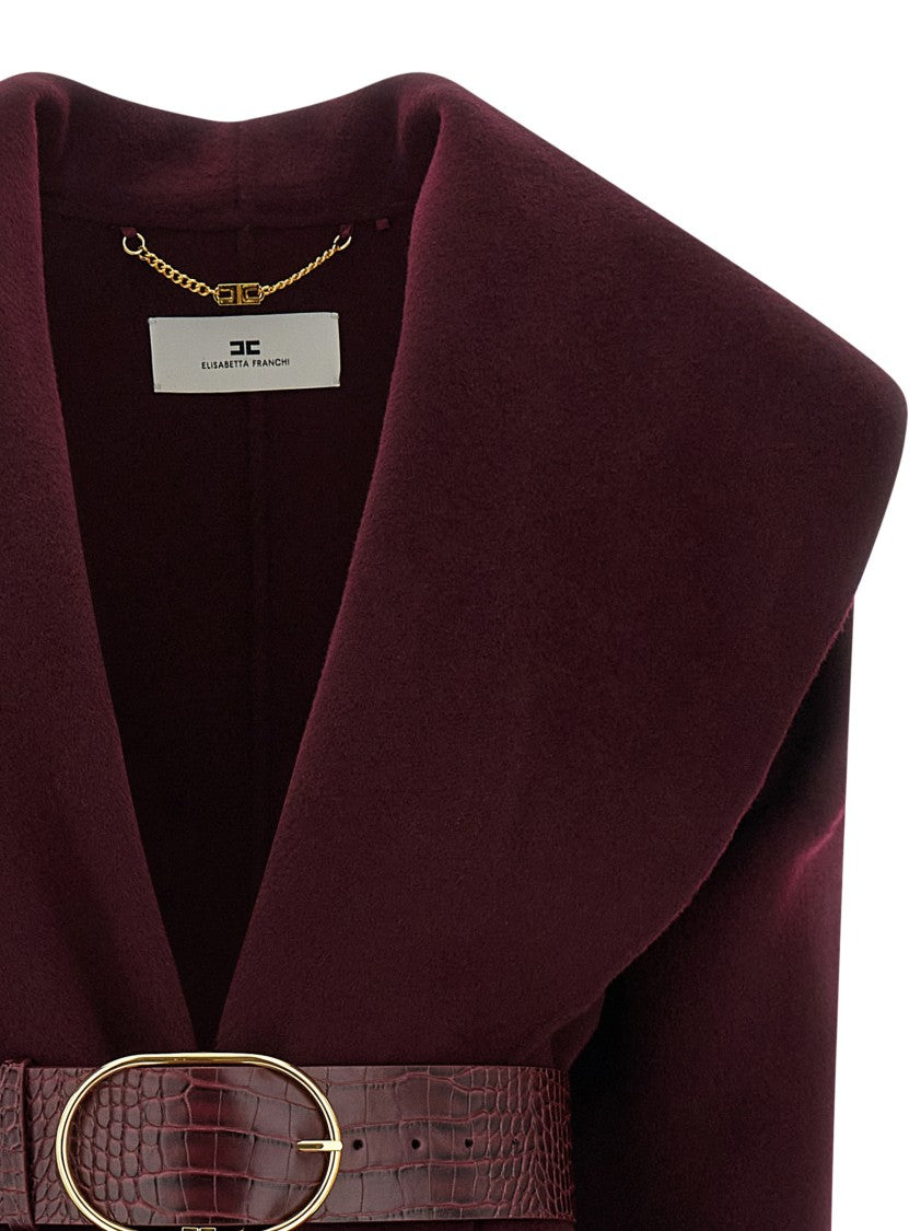 Elisabetta Franchi Double Wool Cape