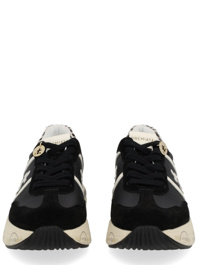 Premiata Dynamic Multicoloured Sneakers With Zebra Print Accents
