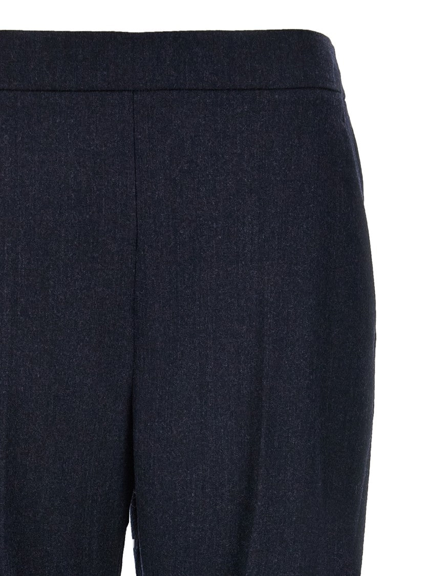 Stella Mccartney Black Wool Joggers With Elastic Waistband