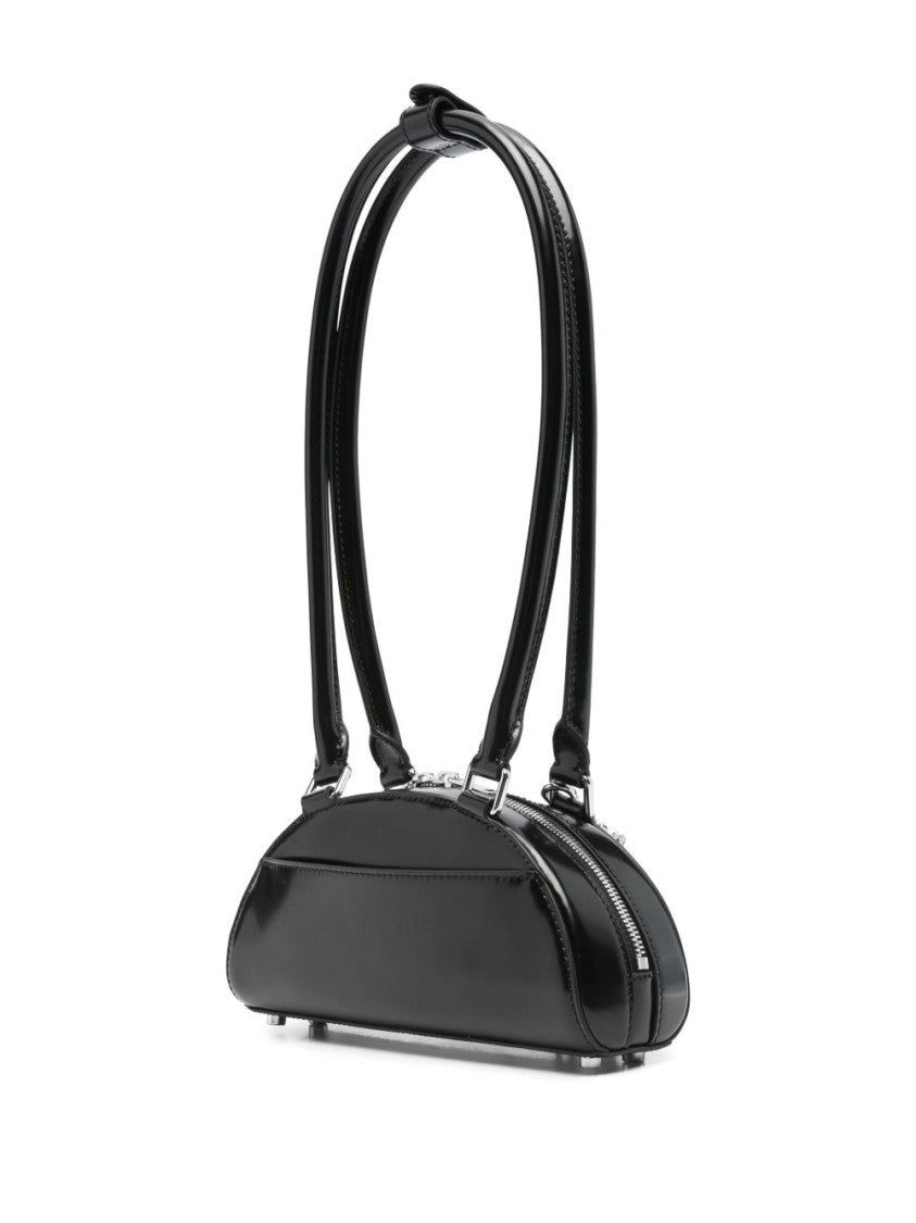 Self-Portrait Glossy Half-Moon Shoulder Bag