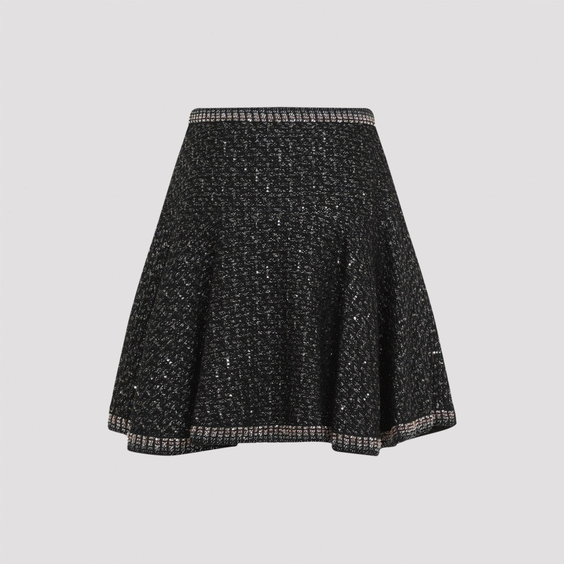 Giambattista Valli Black Cotton Boucle Mini Skirt