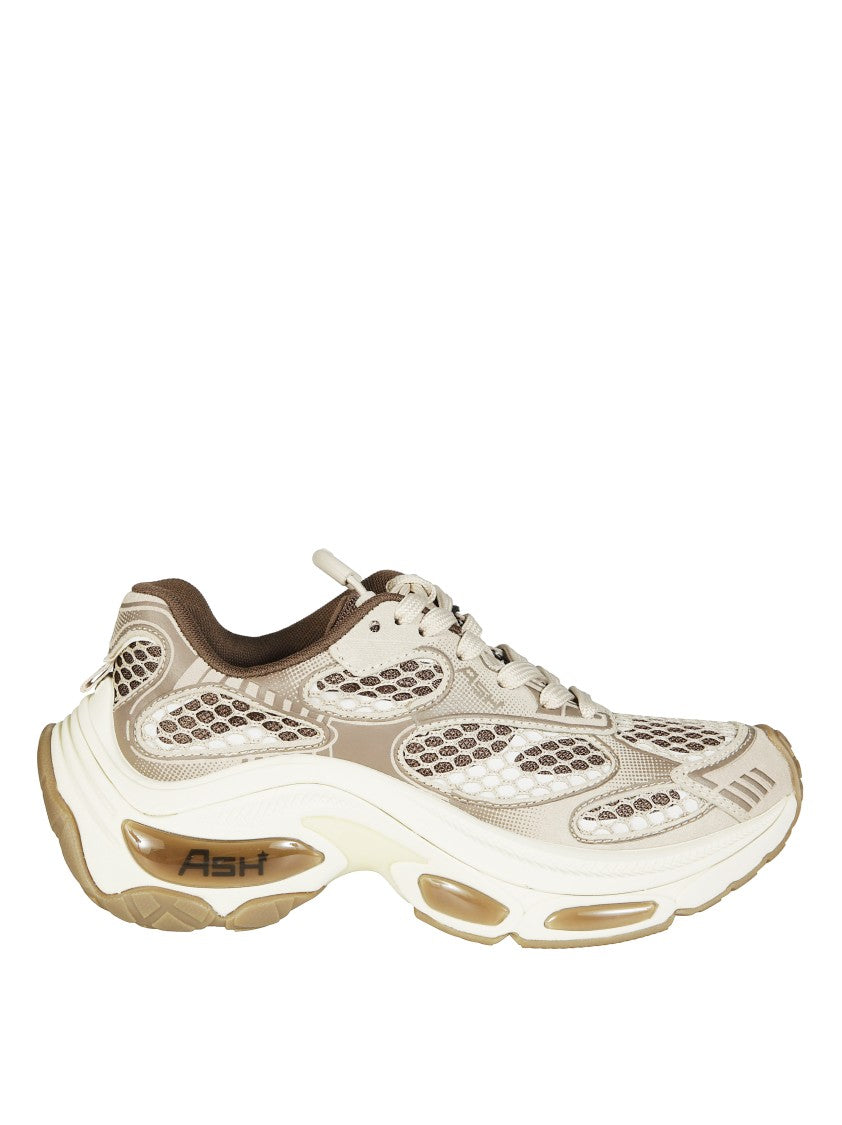 Ash Layered Suede Platform Sneakers With Translucent Accents