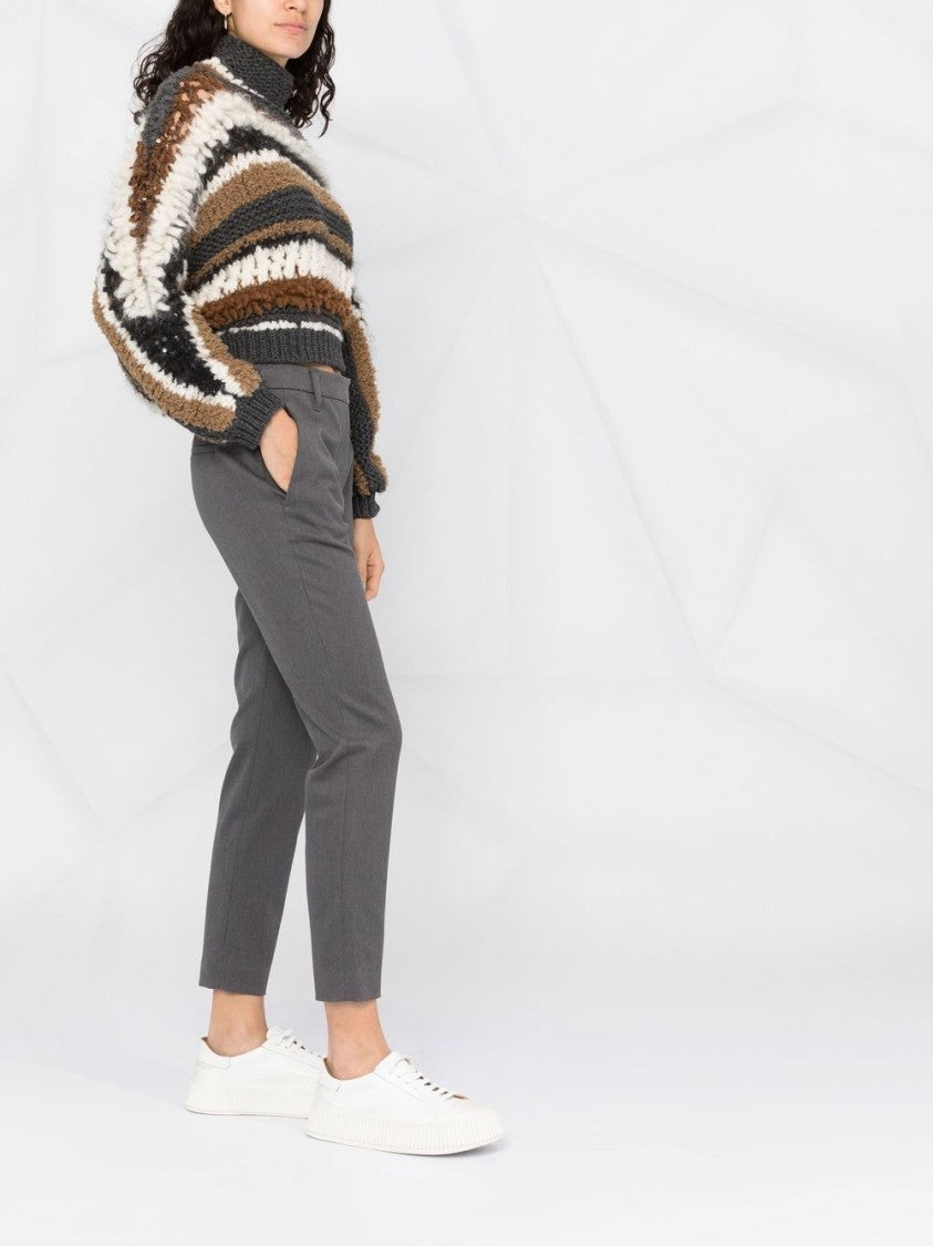 Brunello Cucinelli Straight-Leg Cotton Trousers With Tailored Silhouette