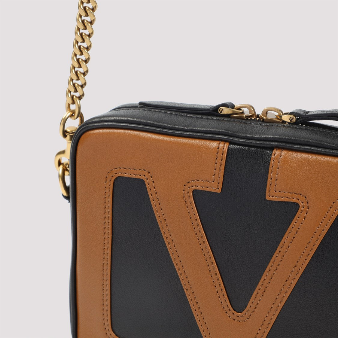 Valentino Garavani Structured Lambskin Leather Shoulder Bag