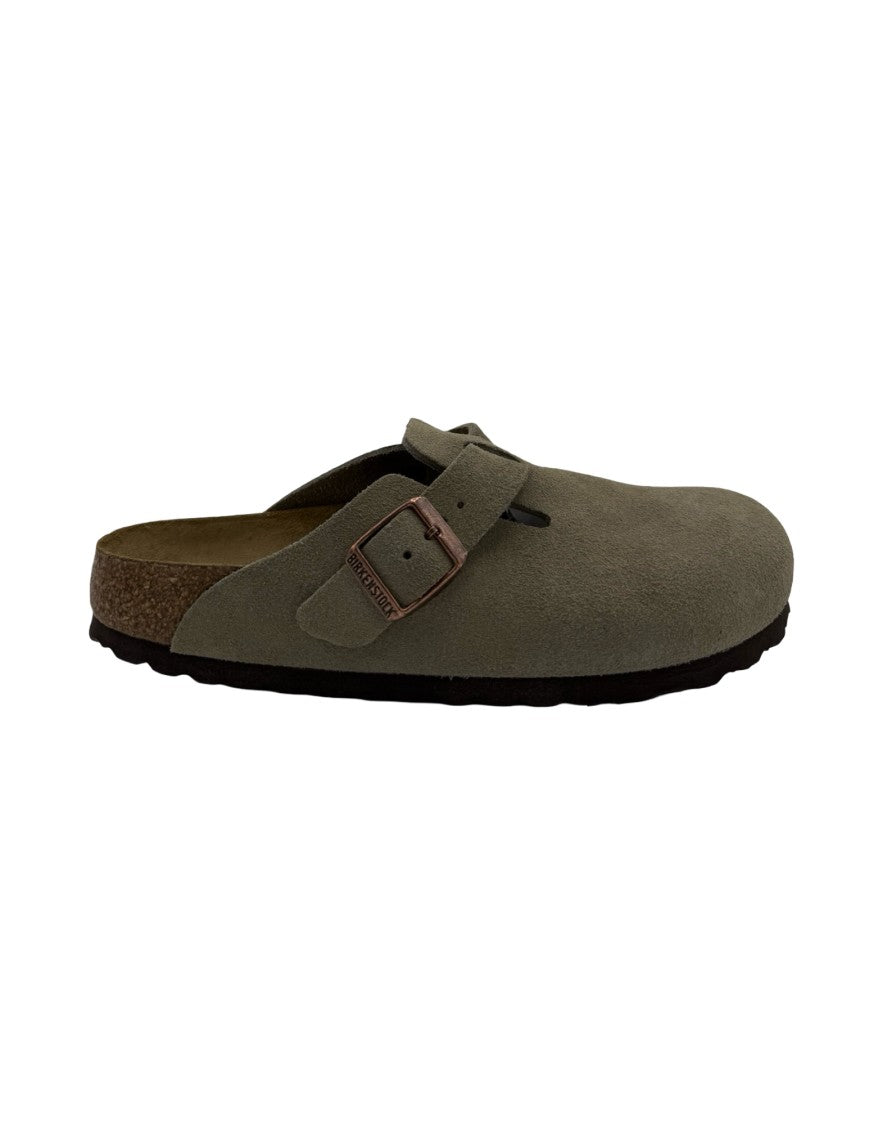 Birkenstock Suede-Like Upper Clogs With Adjustable Strap And Cork Footbed