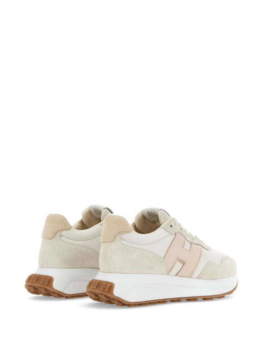 Hogan Modern White Sneakers With Textured Upper And Cushioned Sole