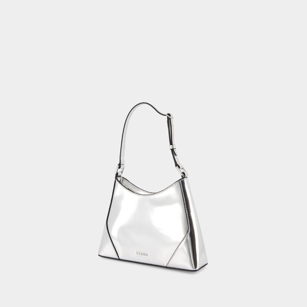 Staud Linda Shoulder Bag - Leather - Silver
