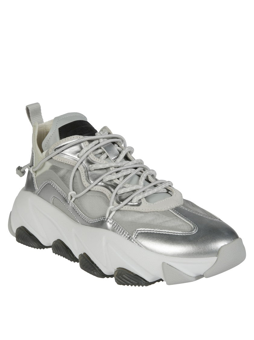 Ash Chunky Sneakers With Layered Design
