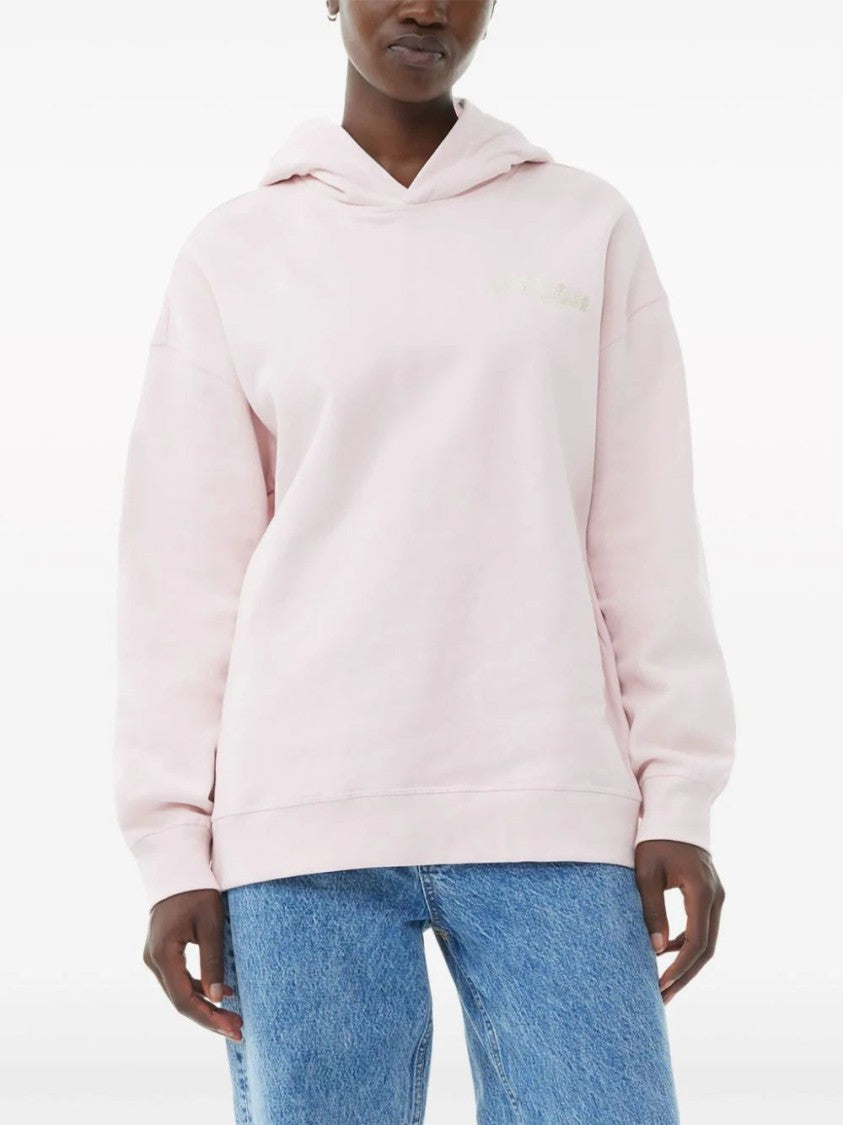 Ganni Logo-Print Cotton Hoodie