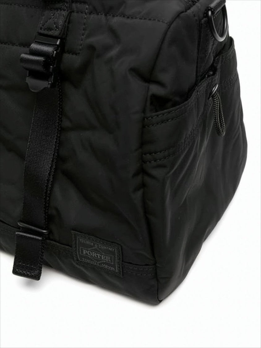 Porter Nylon Tote Bag With Adjustable Straps And Zippered Compartment