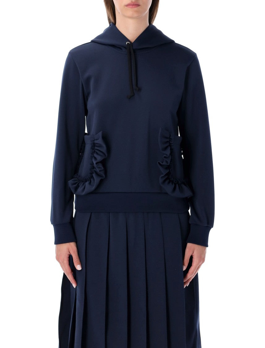 Comme Des Garçons Hoodie Pocket Ruffle Sleeve