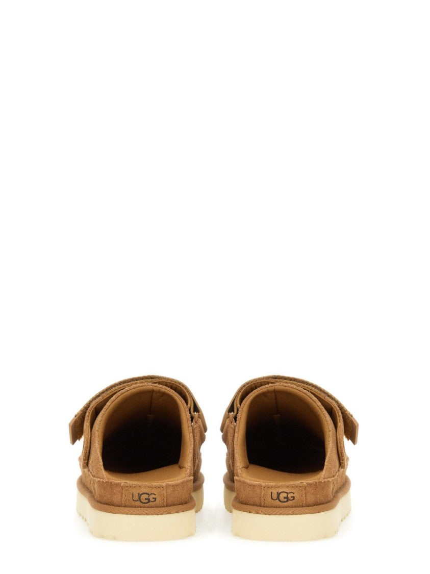 Ugg Slip-On Suede Clogs With Strap