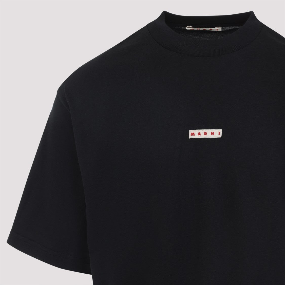 Marni Black Cotton Logo T-Shirt