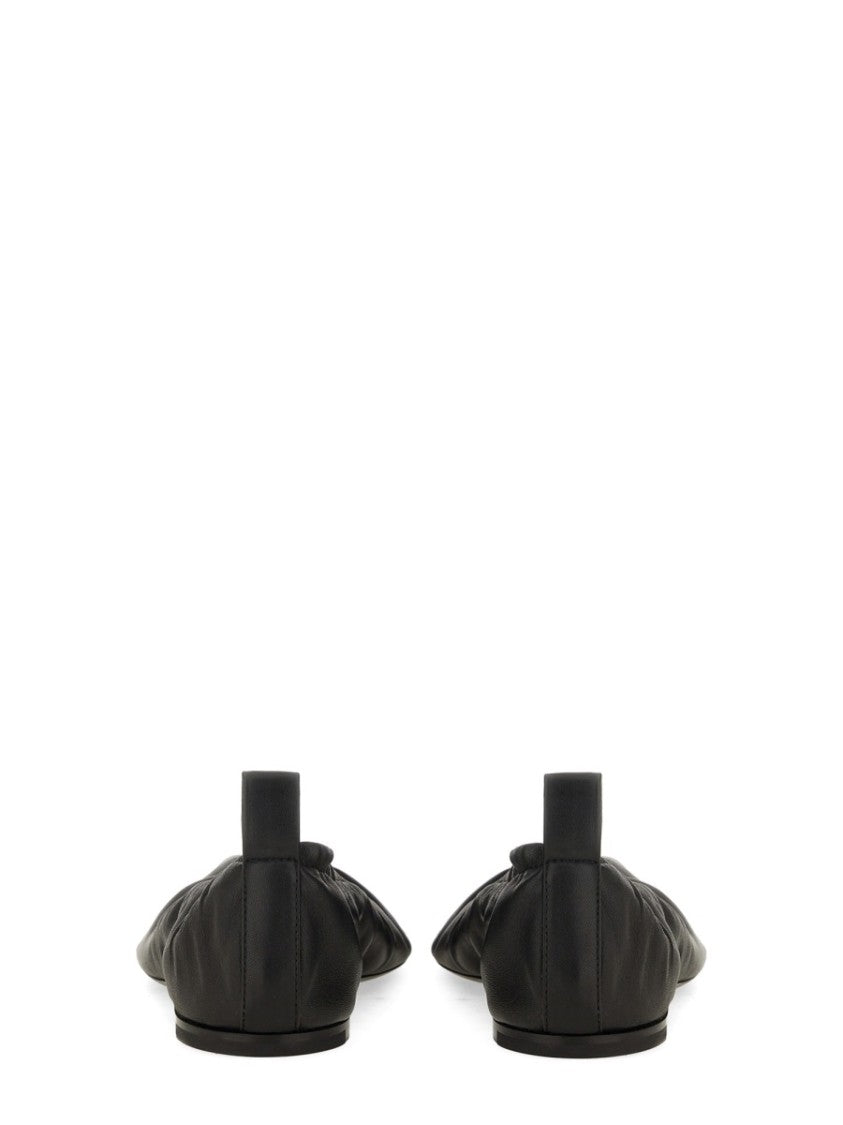 Jil Sander Nappa Ballerina Flats With Subtle Heel
