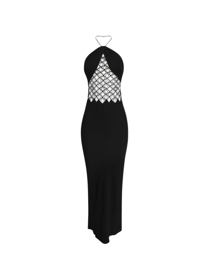 Christopher Esber Fluted Silk Column Dress
