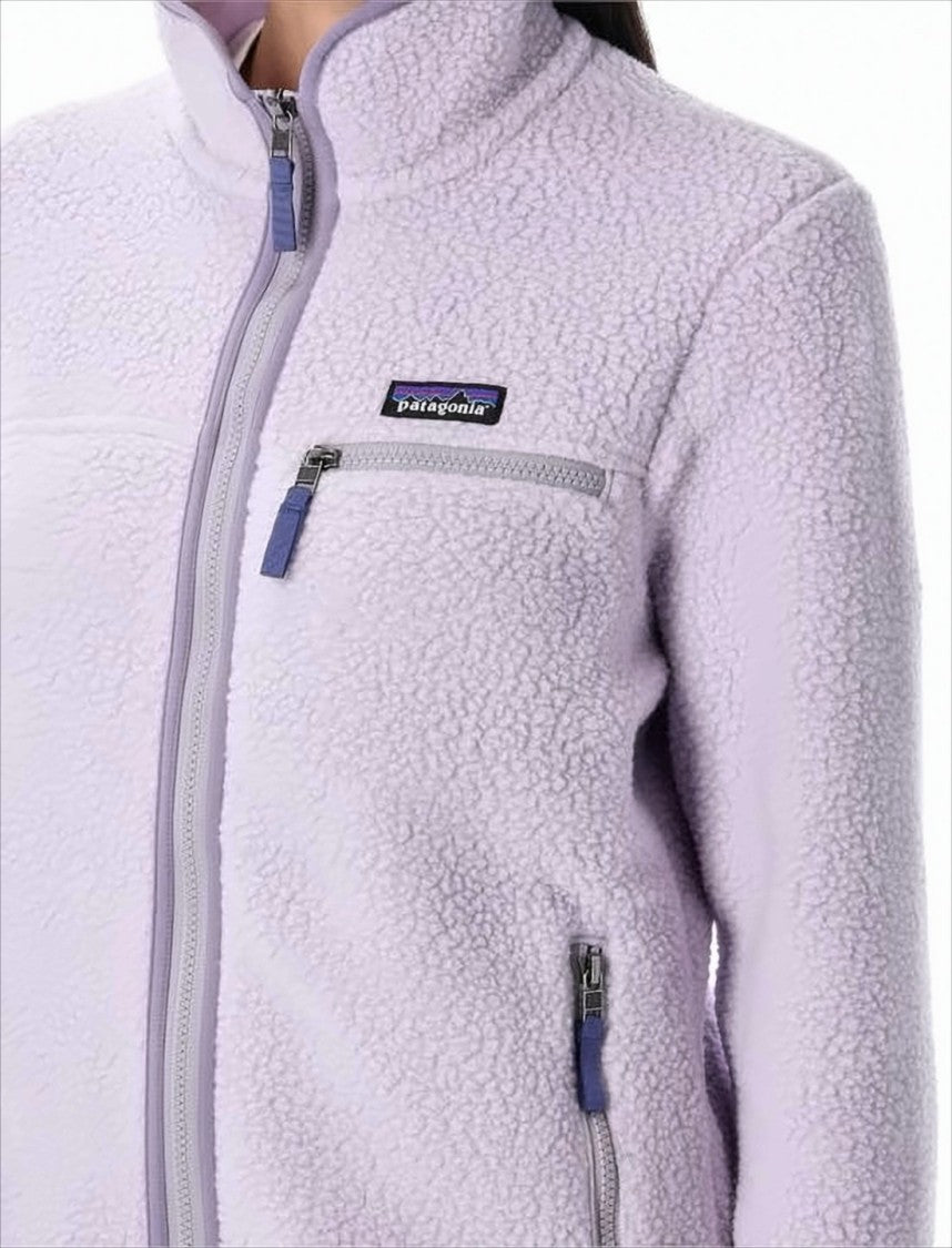 Patagonia Textured Fleece Jacket With Zippered Pockets