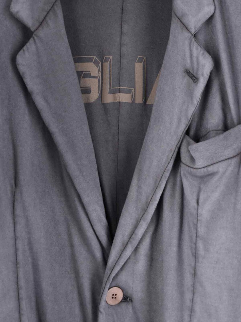 Magliano Distressed Single-Breasted Jacket – Grey