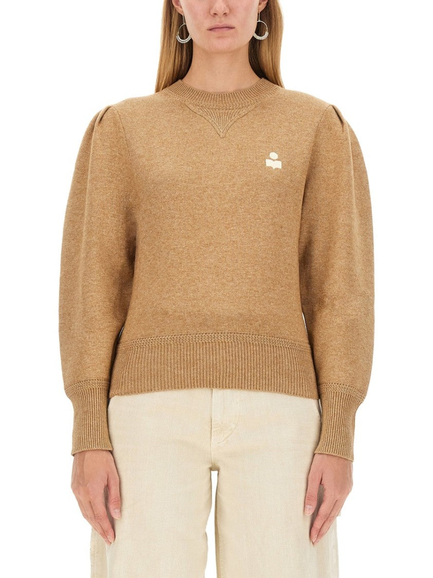 Isabel Marant Étoile Cropped Sweater With Voluminous Puff Sleeves