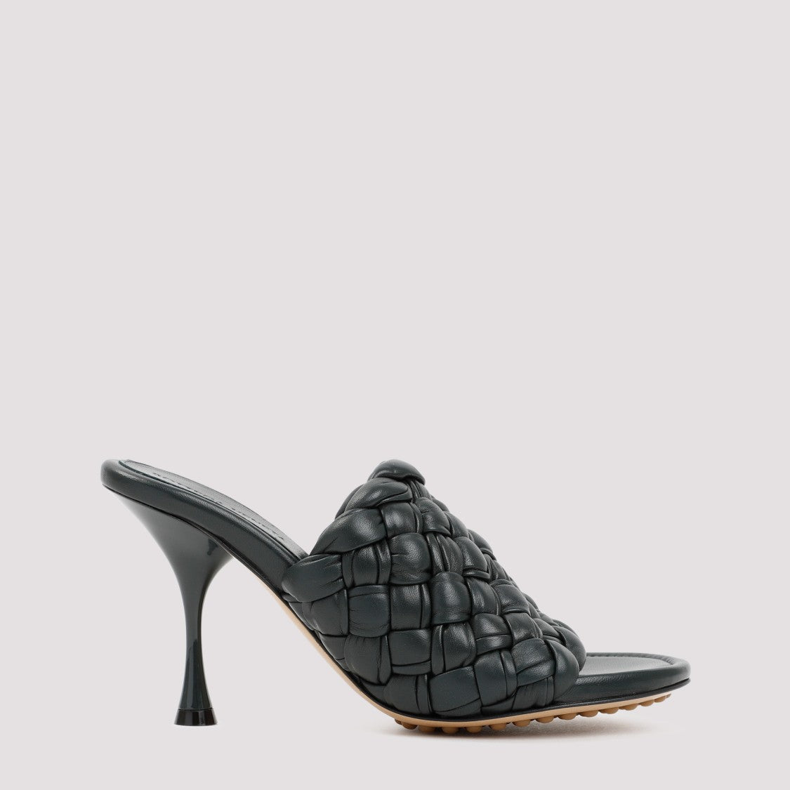 Bottega Veneta Green Leather Dot Sandals