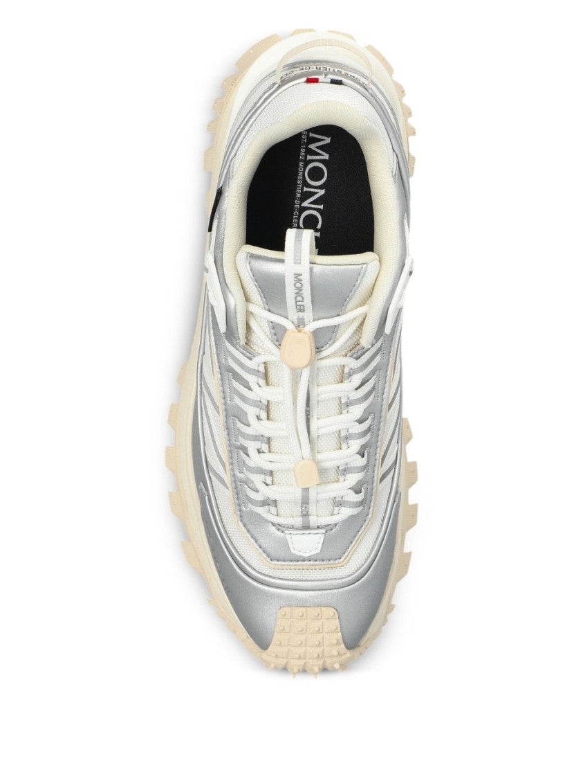 Moncler Silver Polyamide Moncler Argento Sneakers