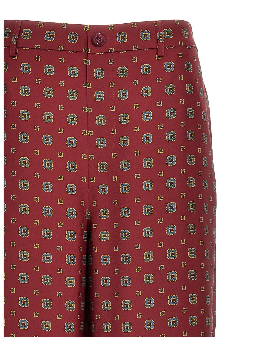 Moschino Silk Trousers With Relaxed Fit
