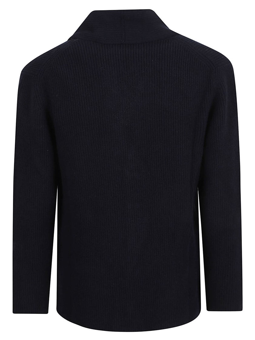 Ballantyne Shawl Collar Cardigan With Fisherman Rib Texture