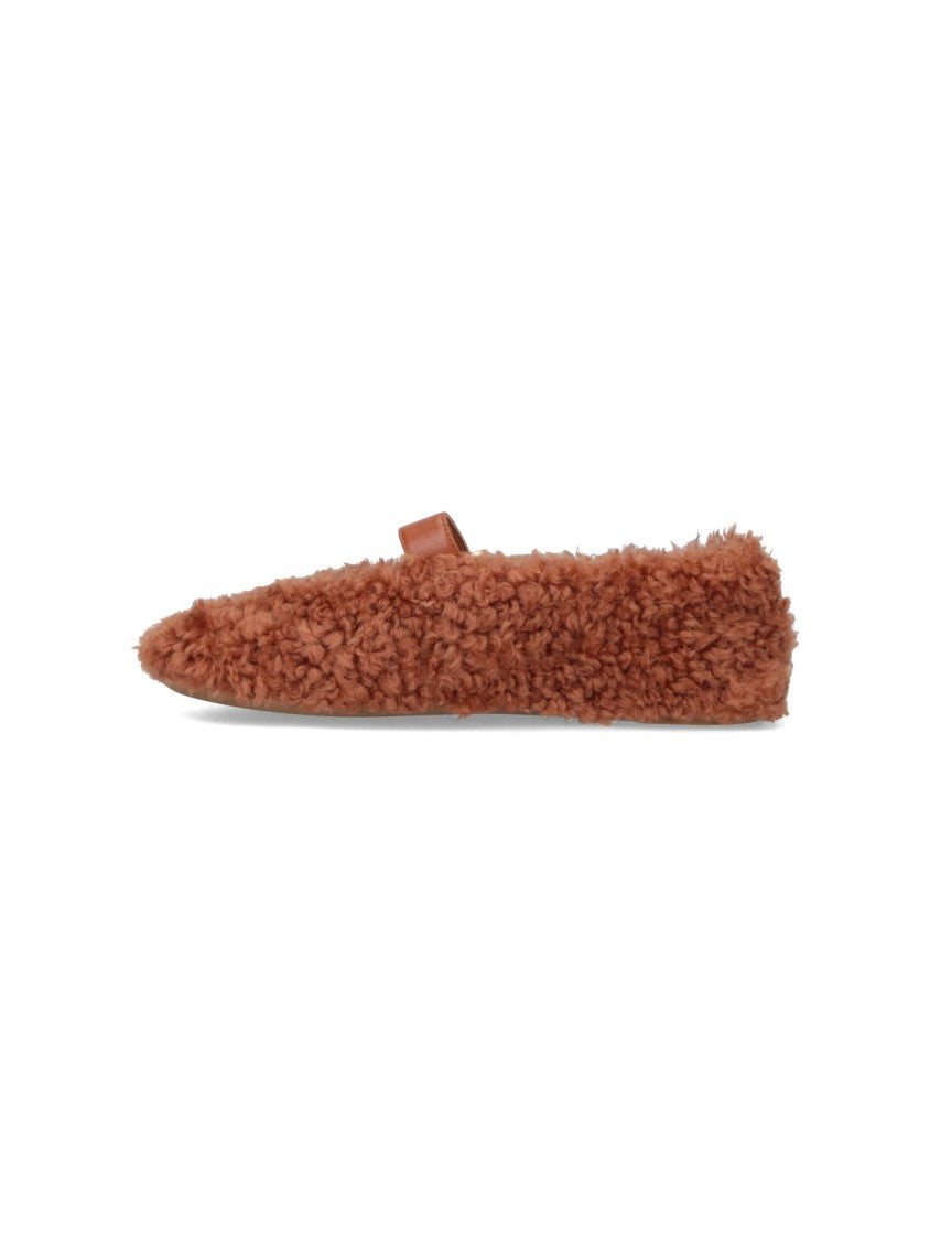 Ferragamo Rounded Toe Flat Shoes With Low-Profile Sole