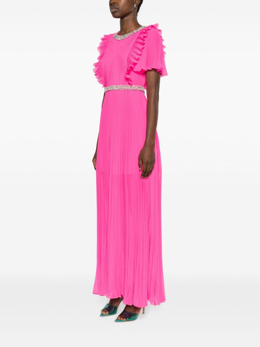 Self-Portrait Maxi Dress With Pleated Fabric