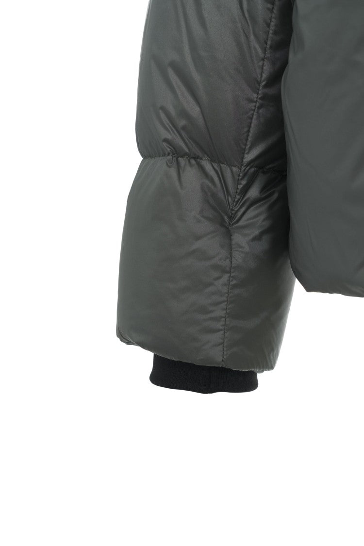 Add Padded Grey Jacket With Protective Hood