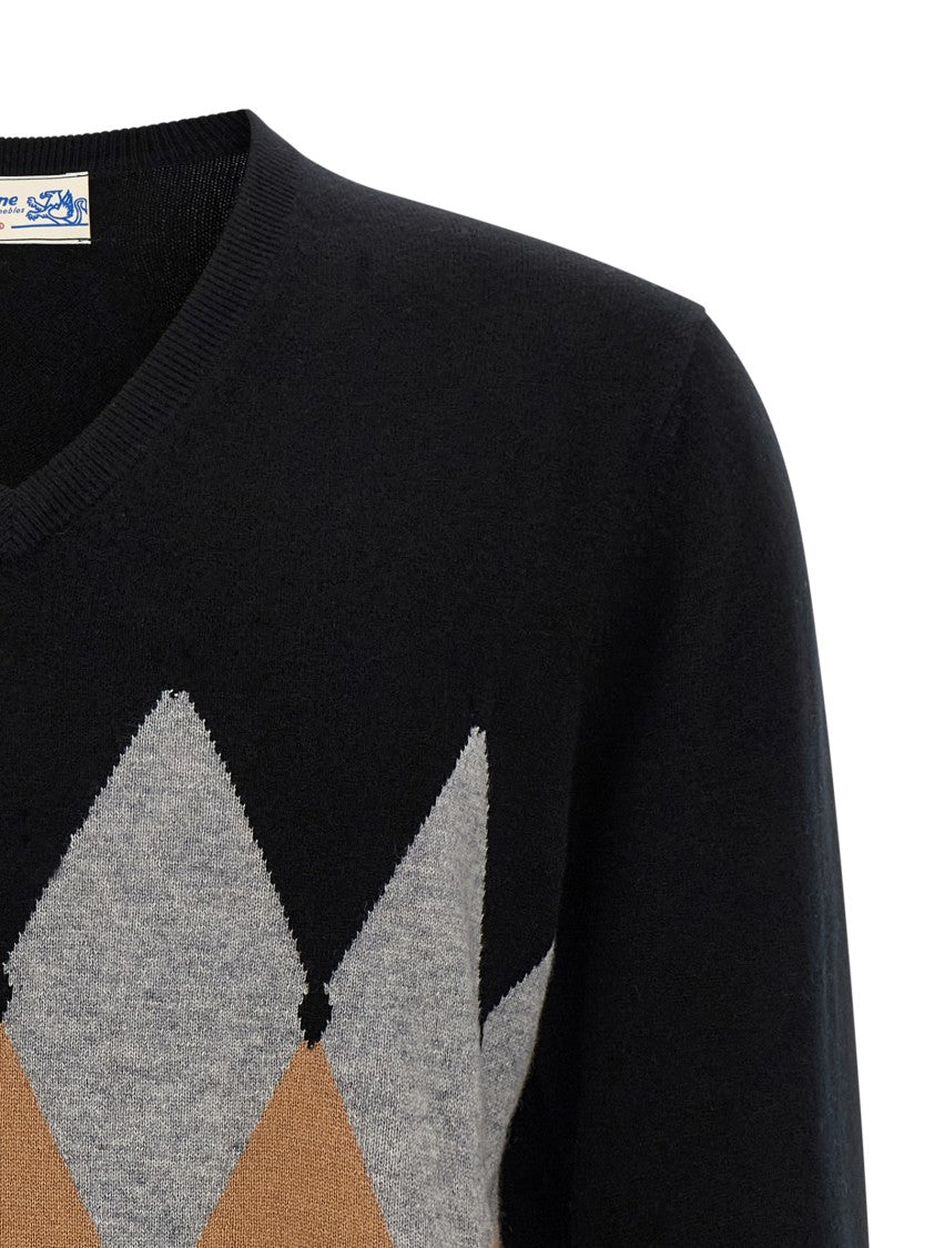 Ballantyne Argyle Pattern Sweater