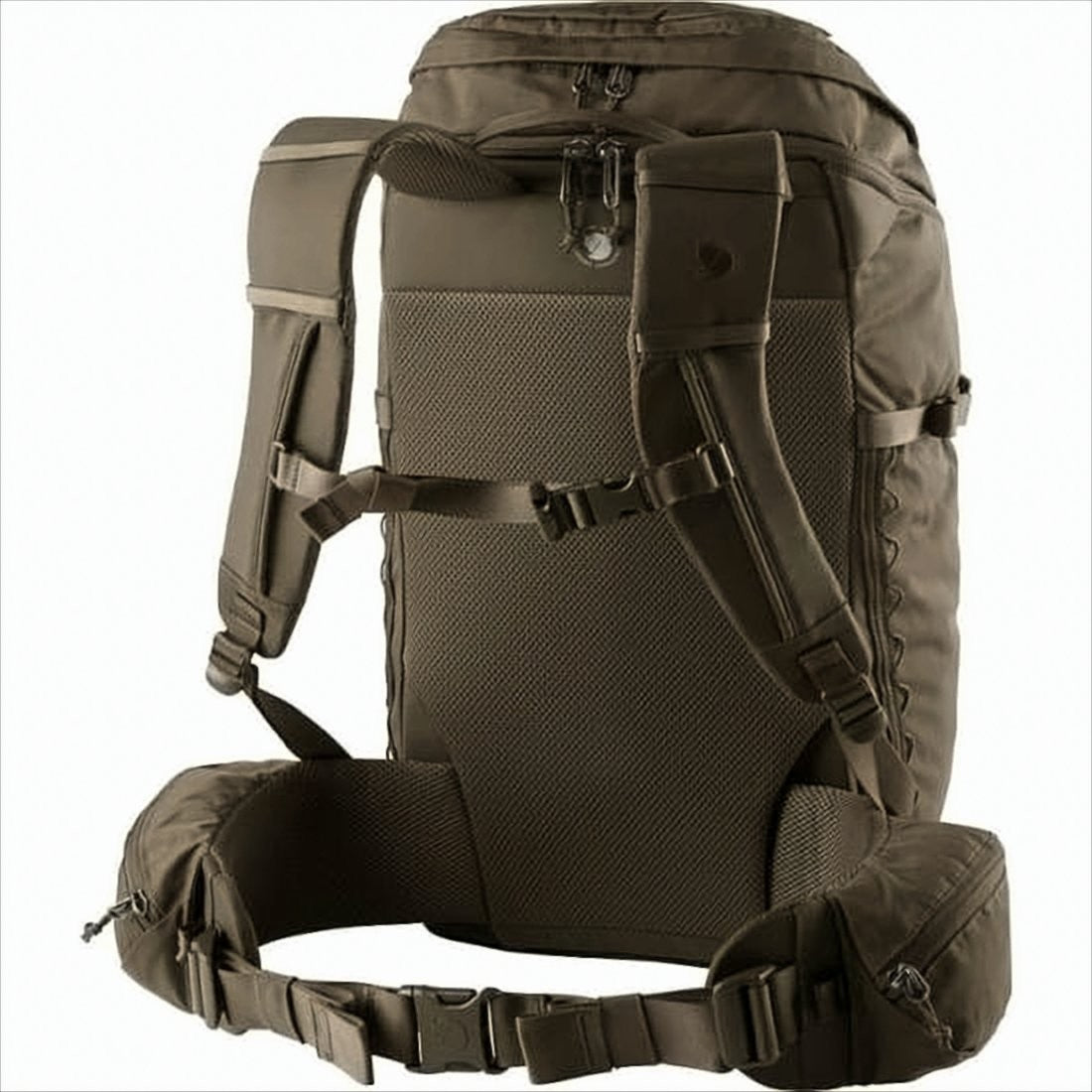 Fjallraven Kanken Tall Rectangular Brown Backpack With Multiple Compartments