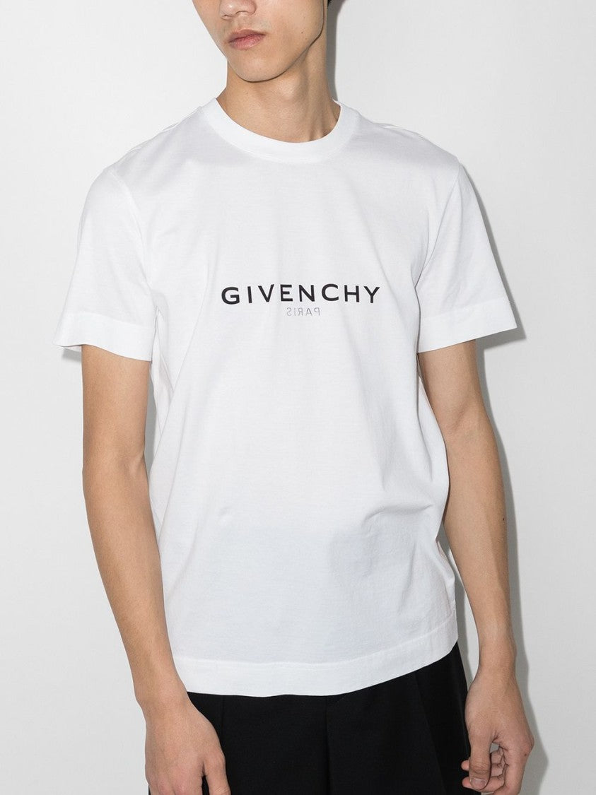 Givenchy White T-Shirt With Bold Logo Print