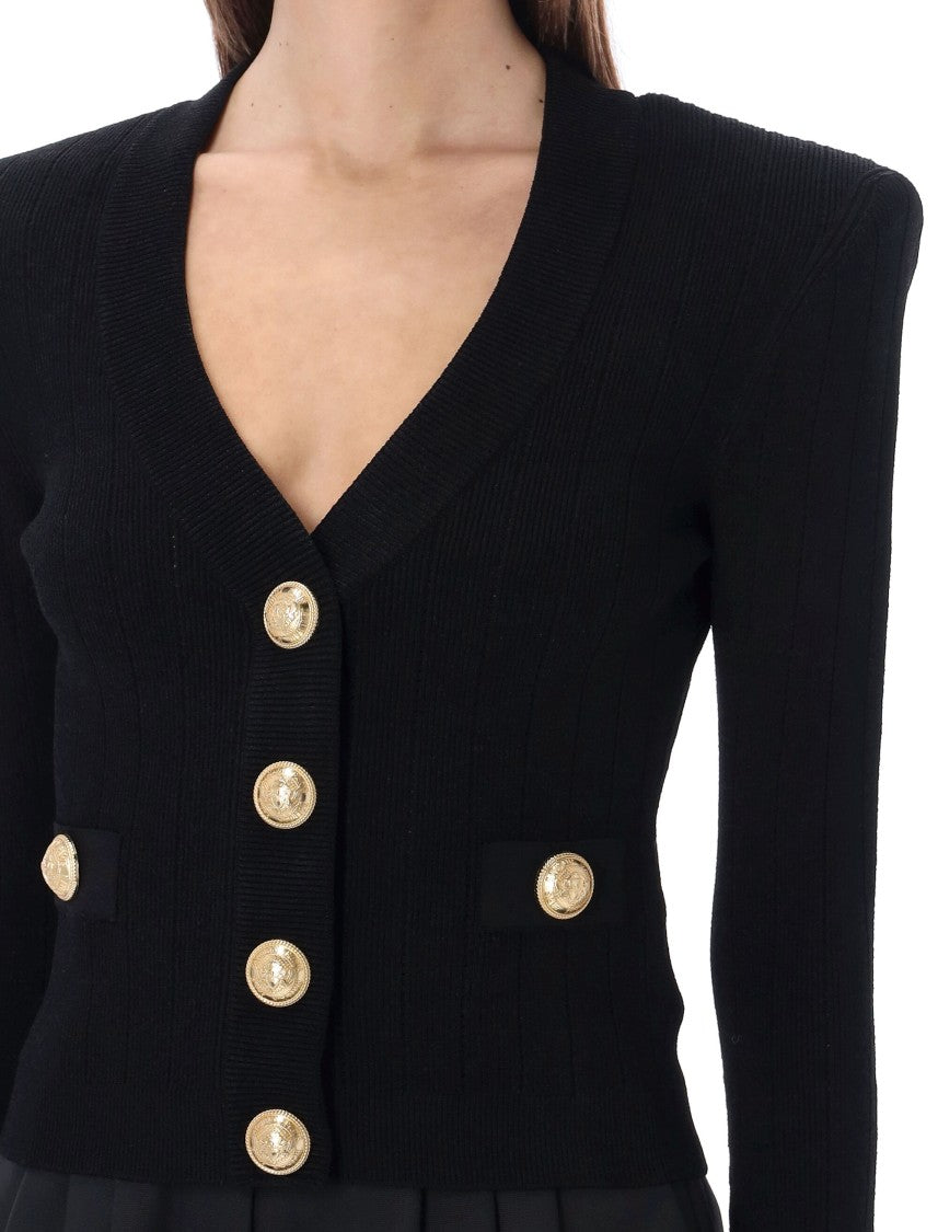 Balmain Classic V Neck Cardigan
