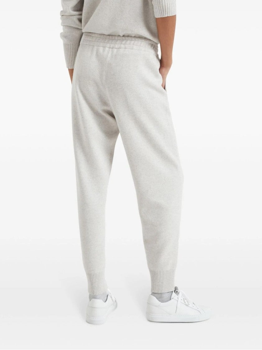 Brunello Cucinelli Wool-Blend Sweatpants With Elastic Waistband And Ribbed Cuffs