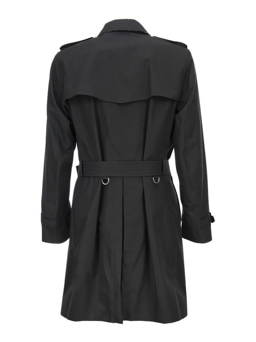 Burberry Double-Breasted Belted Trench Coat With Check Lining