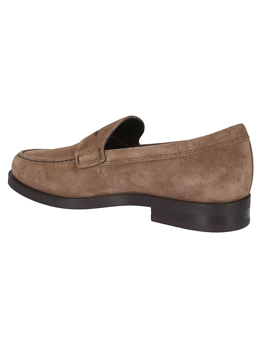 Tod's Walnut Suede Moccasin Loafer
