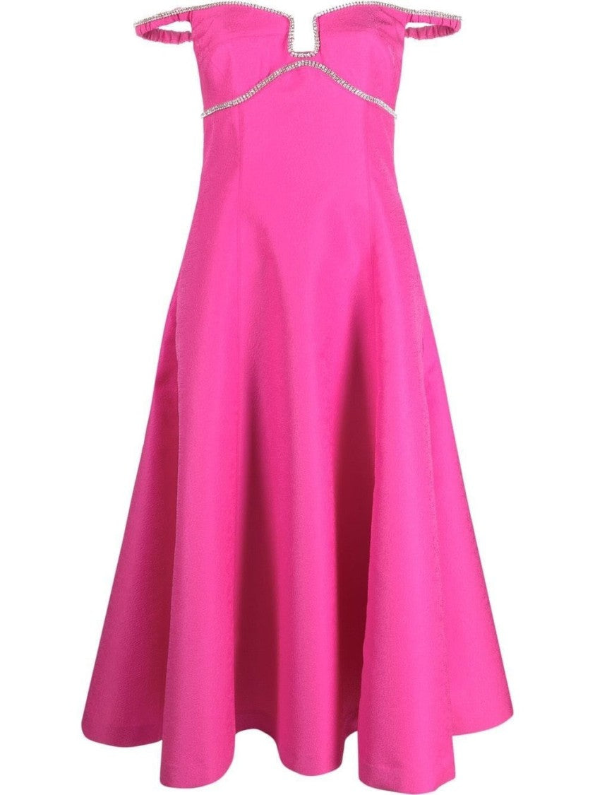 Self-Portrait Diamante Detail Midi Dress