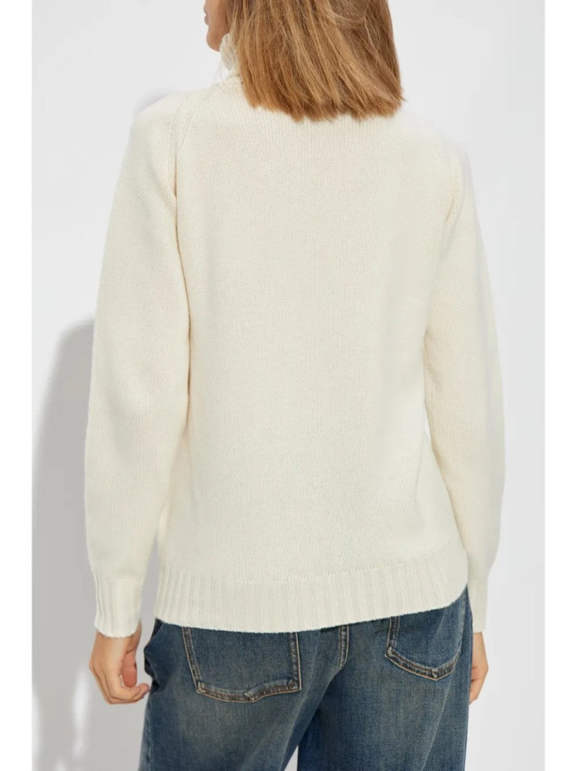 Fabiana Filippi Chunky Ribbed Knit Sweater With High Turtleneck
