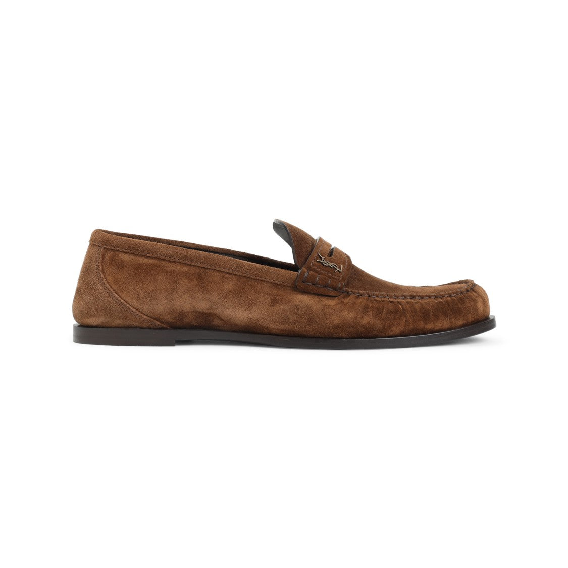 Saint Laurent Brown Suede Loafers